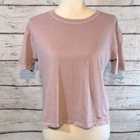 HOLLISTER T-Shirt Cropped "Must Have Collection" Washed Lavender-Small - Picture 1 of 5